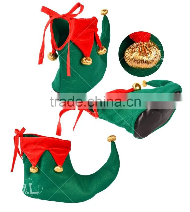 Christmas Elf shoes Santa Claus Socks Christmas Decoration