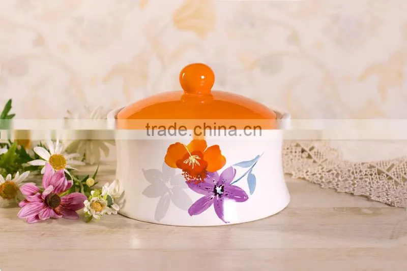 Italy romantic ceramic large biscuit jar food container