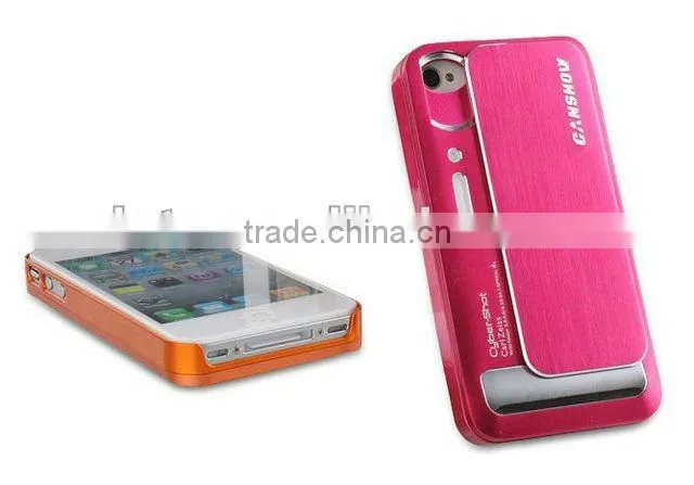 high quality fashion novelty aluminium mobile phone bumper cover case for Iphone 4/4S