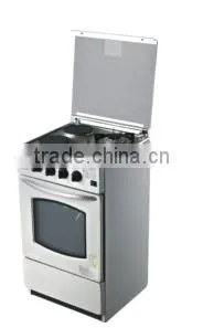 2016 Glass Cover and S/S 2 Burner and 2 hot plate Full Gas Free Standing Oven Zhongshan Factory OEM Service(Model no:KZ510B))