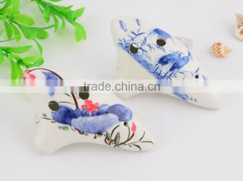 Td059 weian factory 12 holes and 6 holes toy ocarina instrument for foreign
