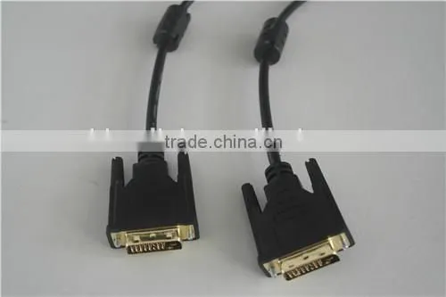 DVI-D 24+1 pin Dual Link Cable DVI Male to Male Gold 1.8m