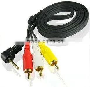 angle AV Cable 3.5mm Male to 3 RCA Male AV Adapter Cable
