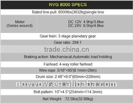 12v electric winch, portable electric winch