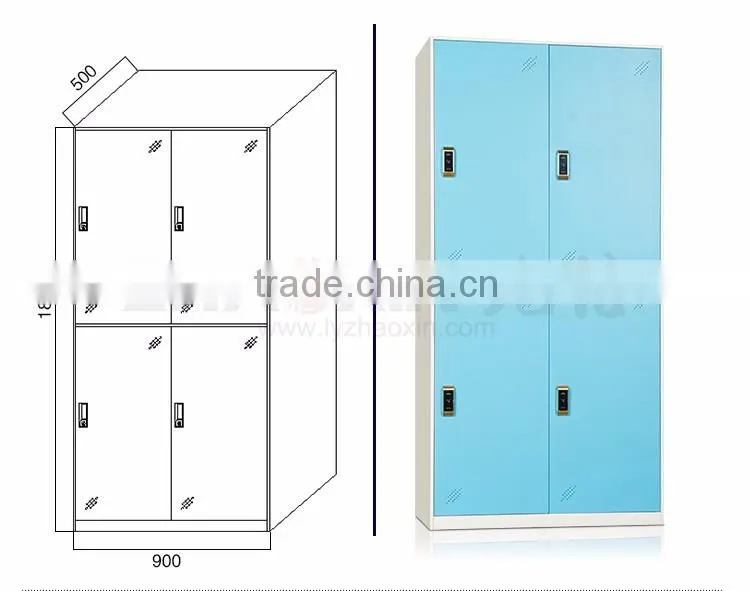 cheap swimming pool metal locker blue 4 door storage cabinet electronic lock locker