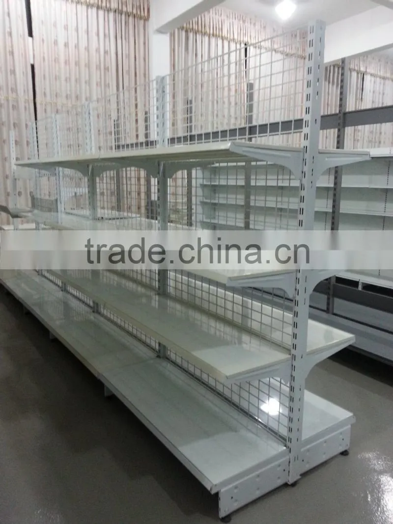 RH-HSBW02 Metal Wire Mesh Back Panel Supermarket Shelf