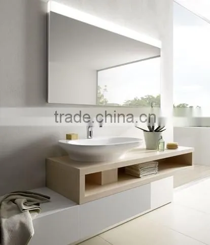 Elegant style LED lighting rectangular wall mirror