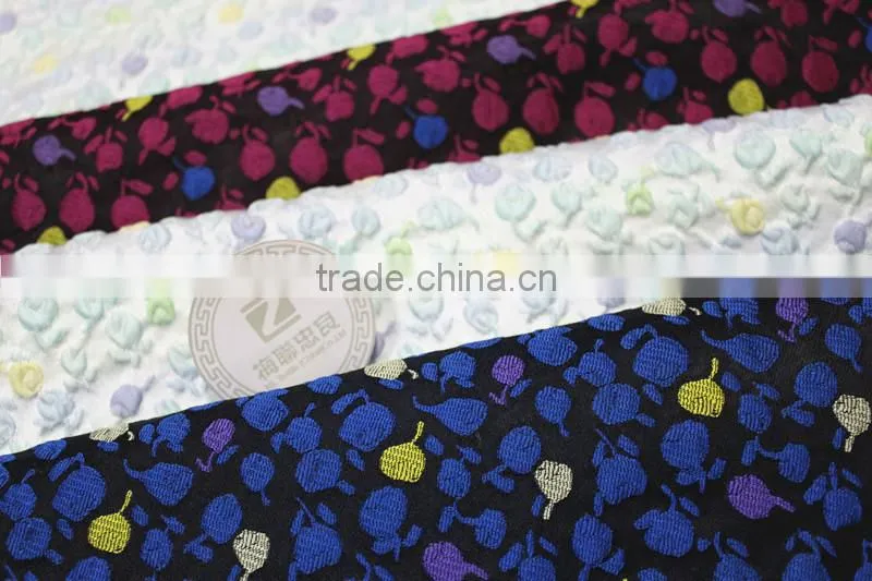Embossment jacquard fabric in flowers