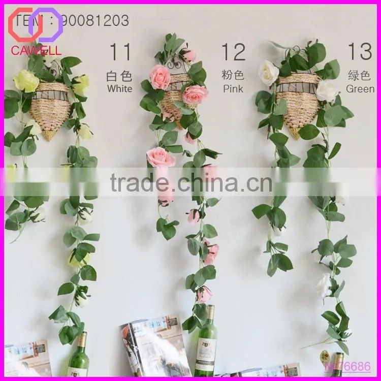 artificial rose vines white