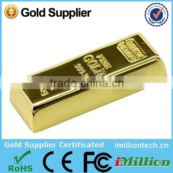 Metal Usb Flash Drive/Pen Drive Gold Bar accept paypal