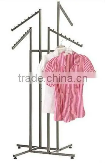 4 way display rack / 4 way garment racks / 4 tier rack HSX-S226
