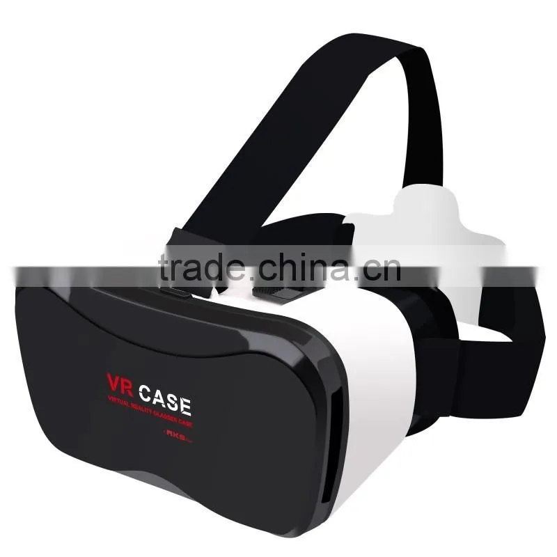 New arrival 2016 vr case 5 plus 3d glasses vr box vr 2.0 case with bluetooth remote control