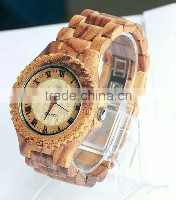 2015 New arrival Bamboo wooden watch, Custom logo wood watch