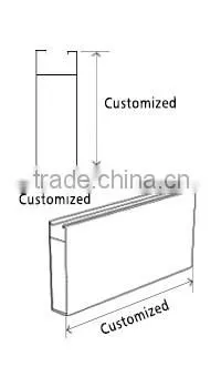 Wooden grain profile ceiling suspended aluminum ceiling