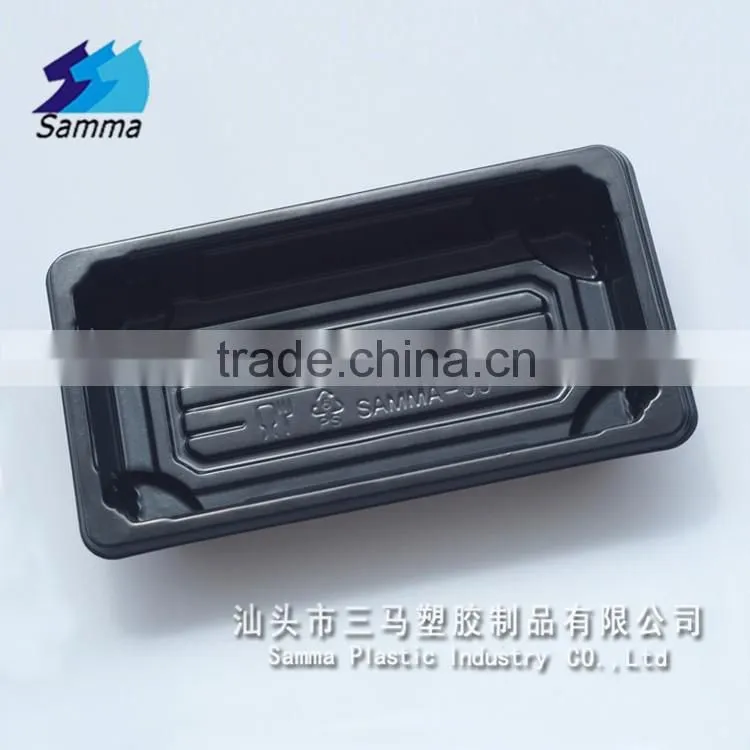 SM1-1100Black mini Plastic sushi Packing Food Container/Sushi Box