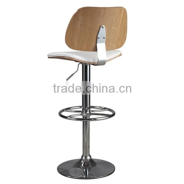 Hot Sale Acrofine Design Swivel High Bar Stools Wood Bar Stool with Back HY3024H