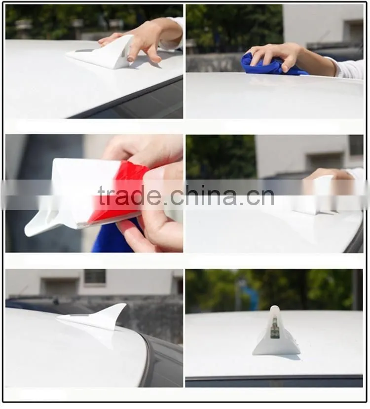 Shark fin Solar energy car roof anti chasing tail light