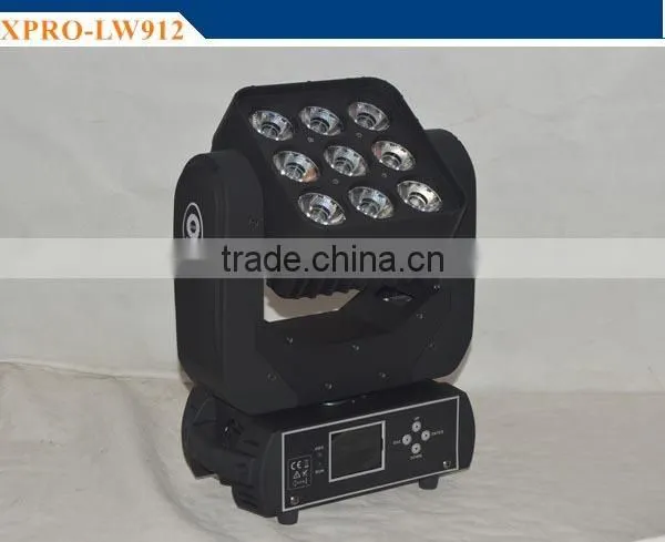 Matrix light LED 9pcs 12w RGBW 4in1 wash moving head