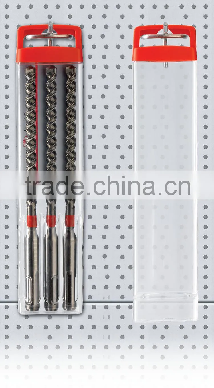 PP transparent PVC clear visible or PE colored plastic packaging box for stepped drill Rose Box BR