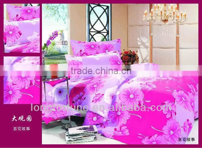 luxury reactive printed four pieces bedding set