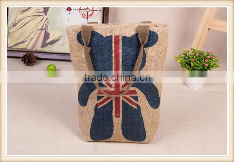 Small bear flag shopping bag