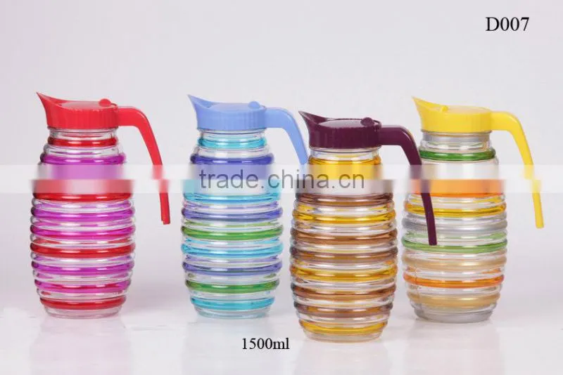 2016 wholesale colored glass water jugs