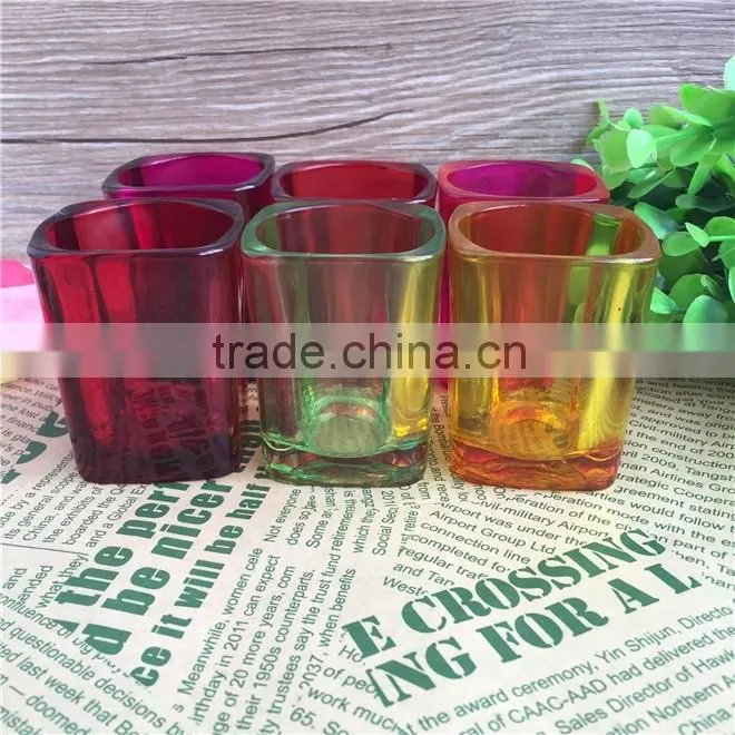 Color ful Shot Glass Cup by harmless spraying from Cattenlan Glassware Factory