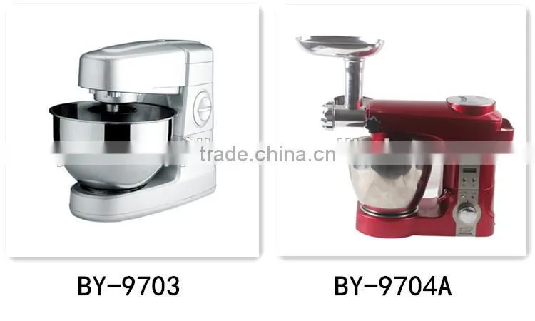 Steel gear system 1000W 6 speed stand mixer