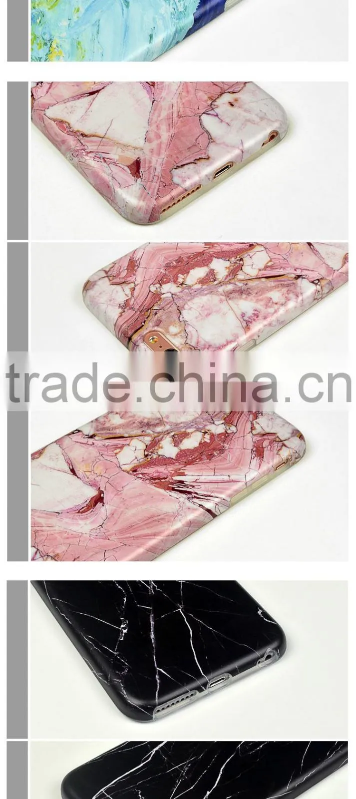 2016 Wholesale Durable Marble Pattern Slim TPU Protective Case Cover Shell For Iphone 5 6 6S Series LCD Screen