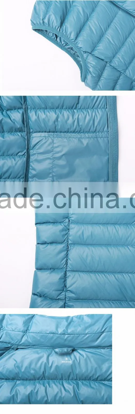 Wholesale winter sleeveless jacket mens/ womens down vest