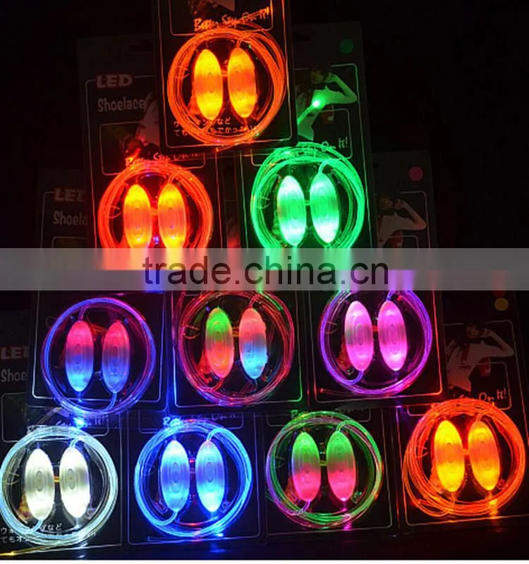 New design unique Water proof colourful funky led shoelaces