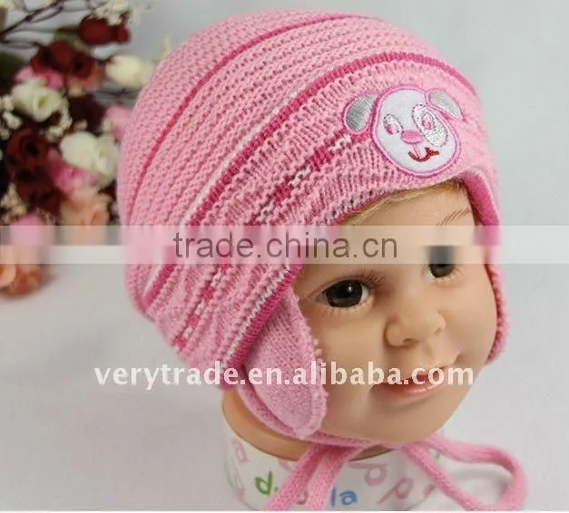 infant knitted earflap hat