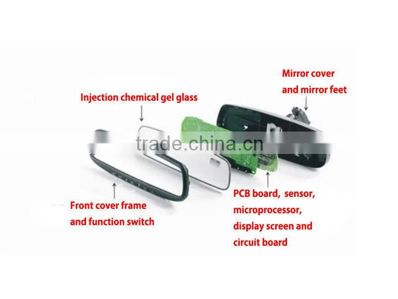 Hot selling!! car anti-glare interior mirror for Toyota Carola