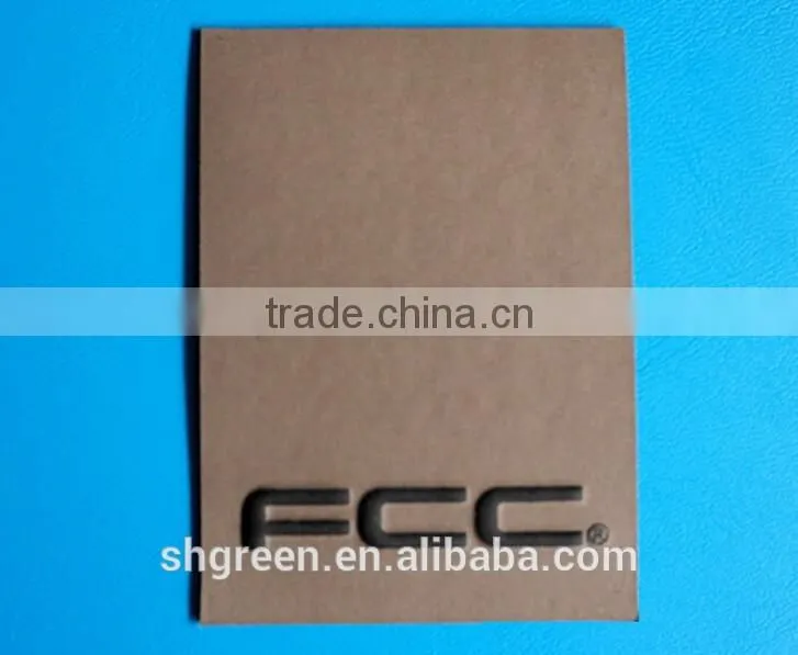 high quality sew-on leather badge for hat