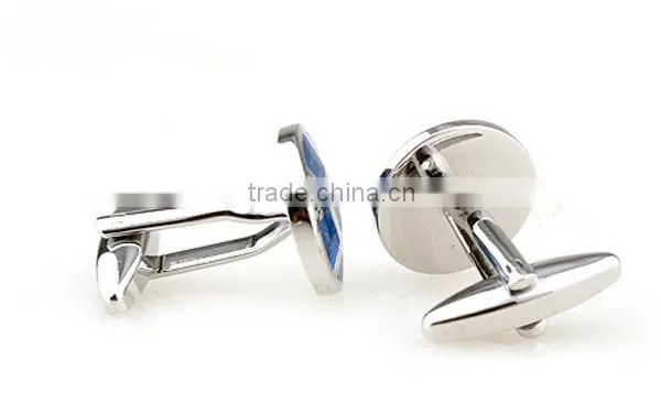 novelty fashion jewelry round enamel cufflinks for men's gift
