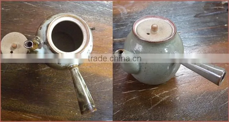 150ml Sky Blue Japanese Oval Kyusu Clay Water Tea Pot