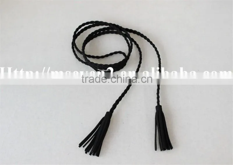 customized size plastic material non-elastic tessles trim, flexible plastic trim in black for jacket