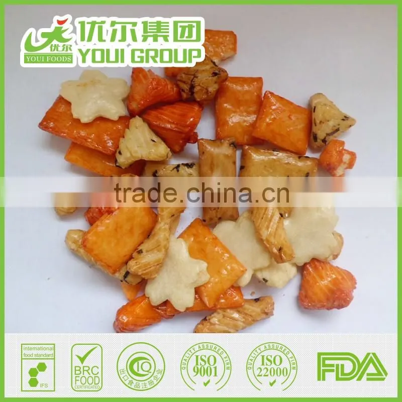 2016 Wholesale Healthy Snacks Rice Crackers With BRC, Fried Rice Crackers