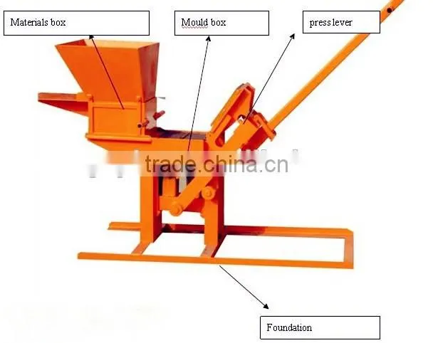 Compress interlocking clay brick making machine