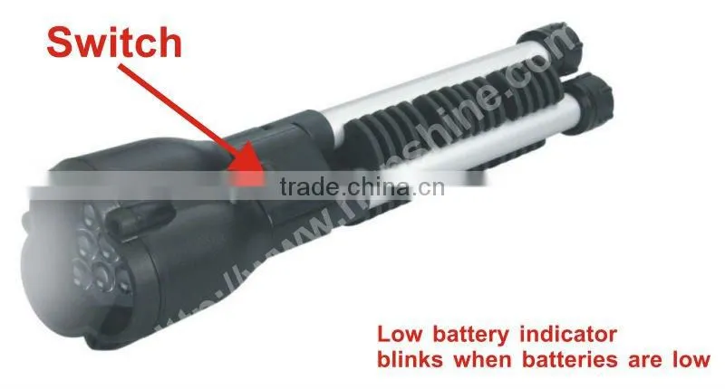 portable hands-free tactical flashlight with 6leds