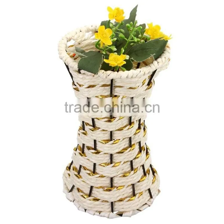 Made in china cheap whoelsale paper rope hand made wedding vases