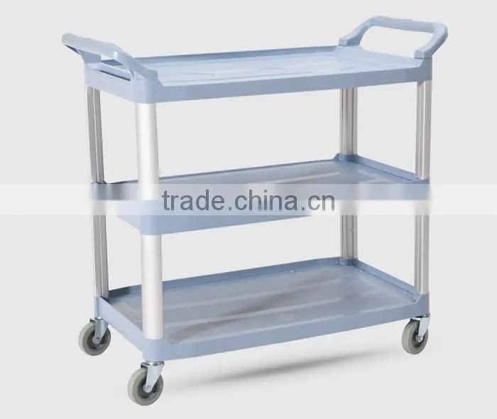 3 shelves hotel plastic food trolley cart CAR00002
