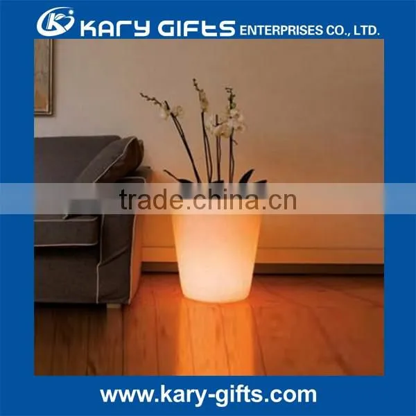 Guangdong Factory flower pot plastic lighted outdoor garden led flower pots