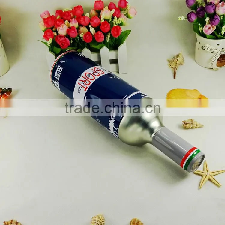 Empty metal packing fancy gift round wine bottle tin box