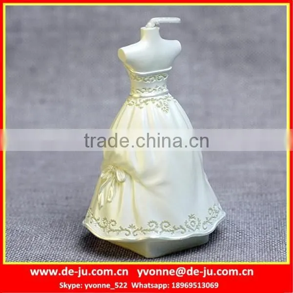 Bride Wedding Long Fluffy Veil Dress Shaped Cheap White Candles