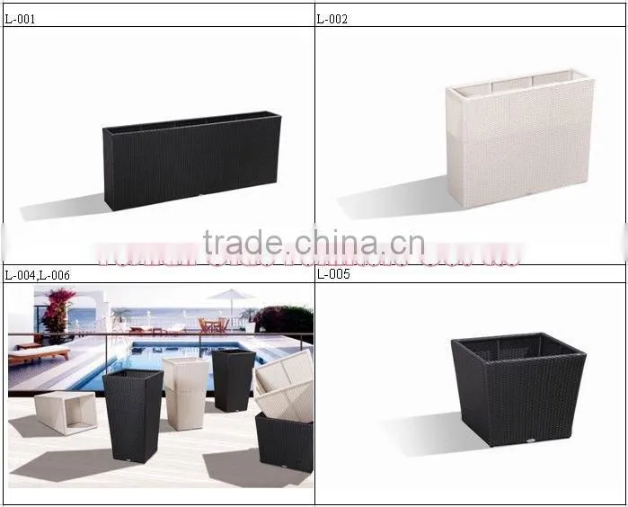 Durable PE rattan flower pot