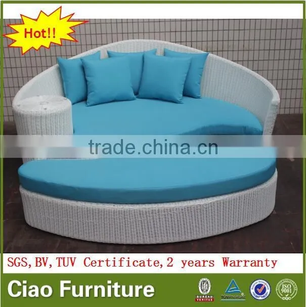 bali outdoor sun bed rattan round sunbed wicker furniture