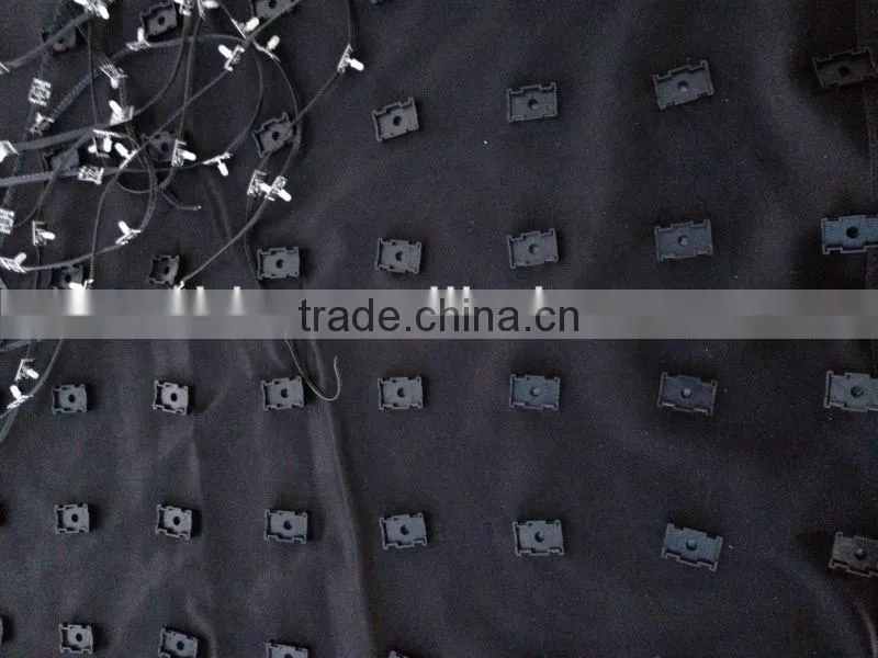 2015 New Hot sale full color transparent flexible curtain led display / programmable led curtain display