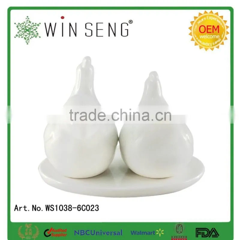 Salt And Pepper Shaker Salt Pepper Bottle With Holder Set Ceramic Crafts