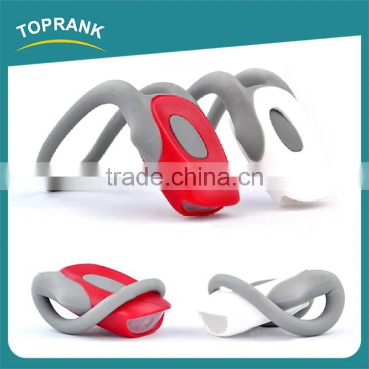 Super bright small flexible cobra bicycle safety lights waterproof led silicone bicycle light